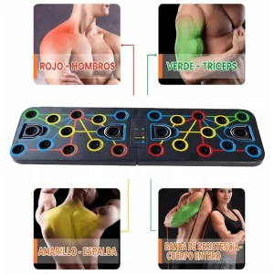 TABLERO PUSH UP BOARD PARA PLANCHAS FLEXIONES CON LIGAS DE RESISTENCIA IMPORTADO - Imagen 3